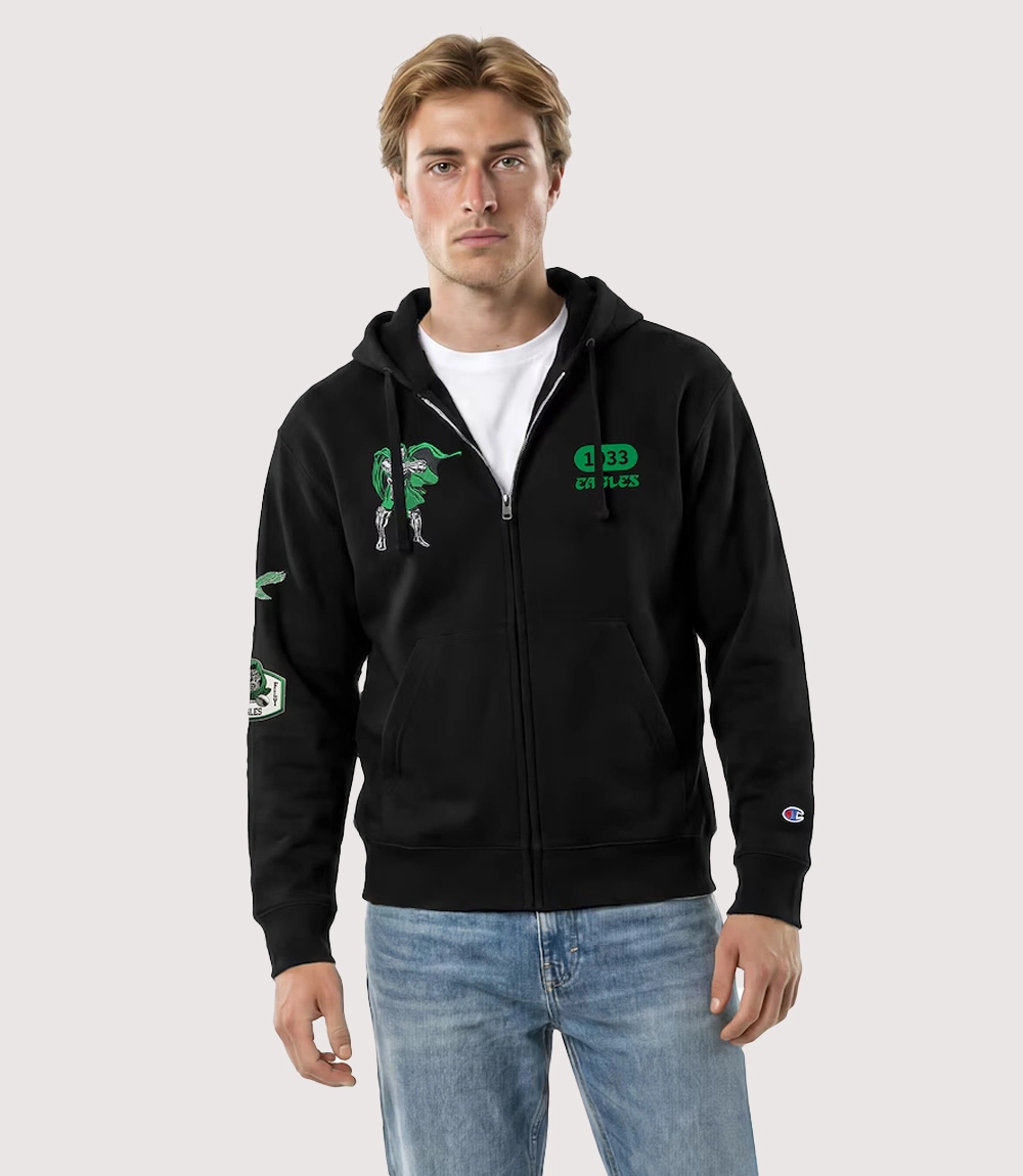 Philadelphia Eagles Disney x Champion Black Doctor Doom Hoodie